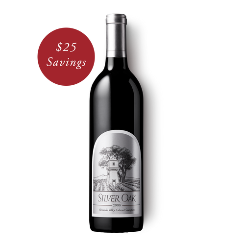 2008 Alexander Valley Cabernet Sauvignon with badge that says $25 savings