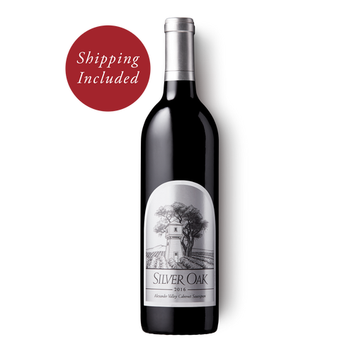 2016 Alexander Valley Cabernet Sauvignon 750ml wine bottle with badge that says Shipping Included