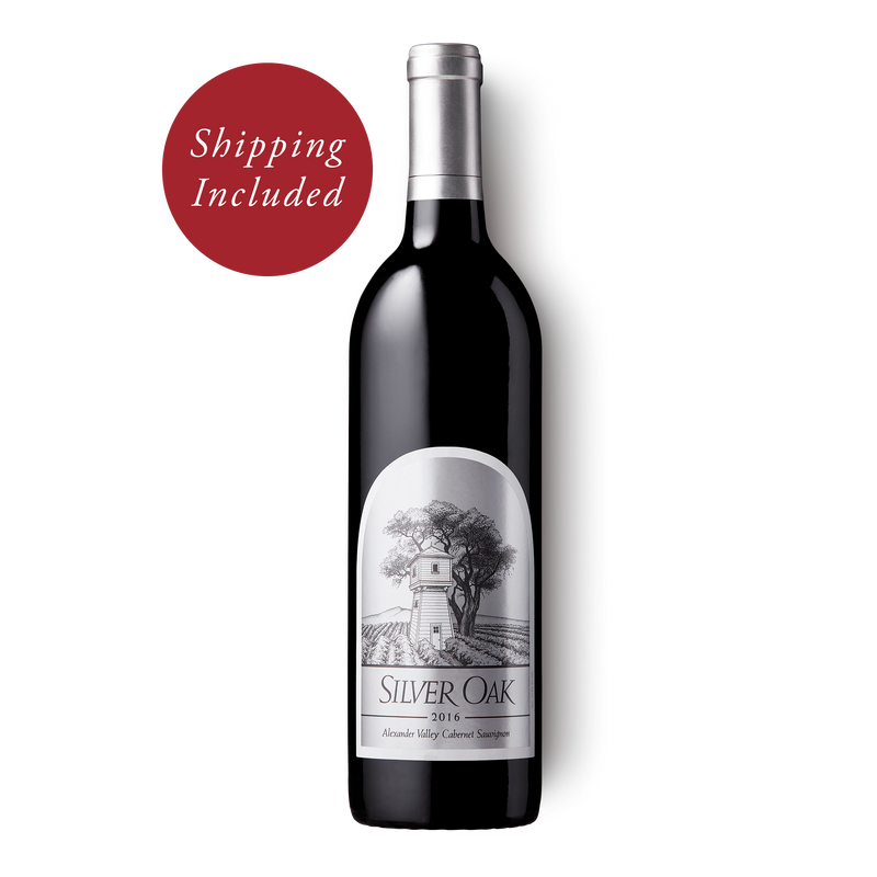 2016 Alexander Valley Cabernet Sauvignon 750ml wine bottle with badge that says Shipping Included
