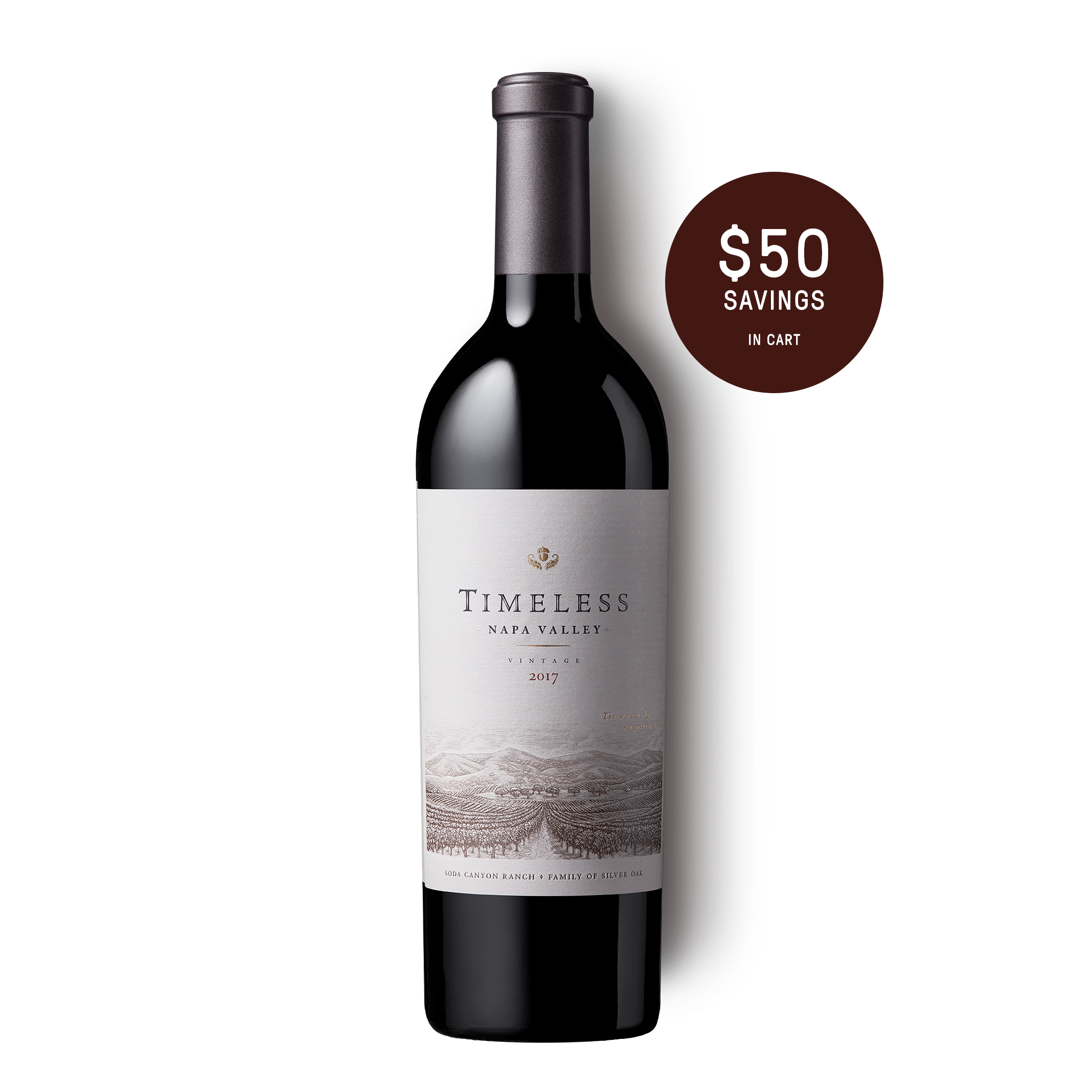 2017 Timeless Napa Valley 750ml wine bottle | $50 Savings in Cart