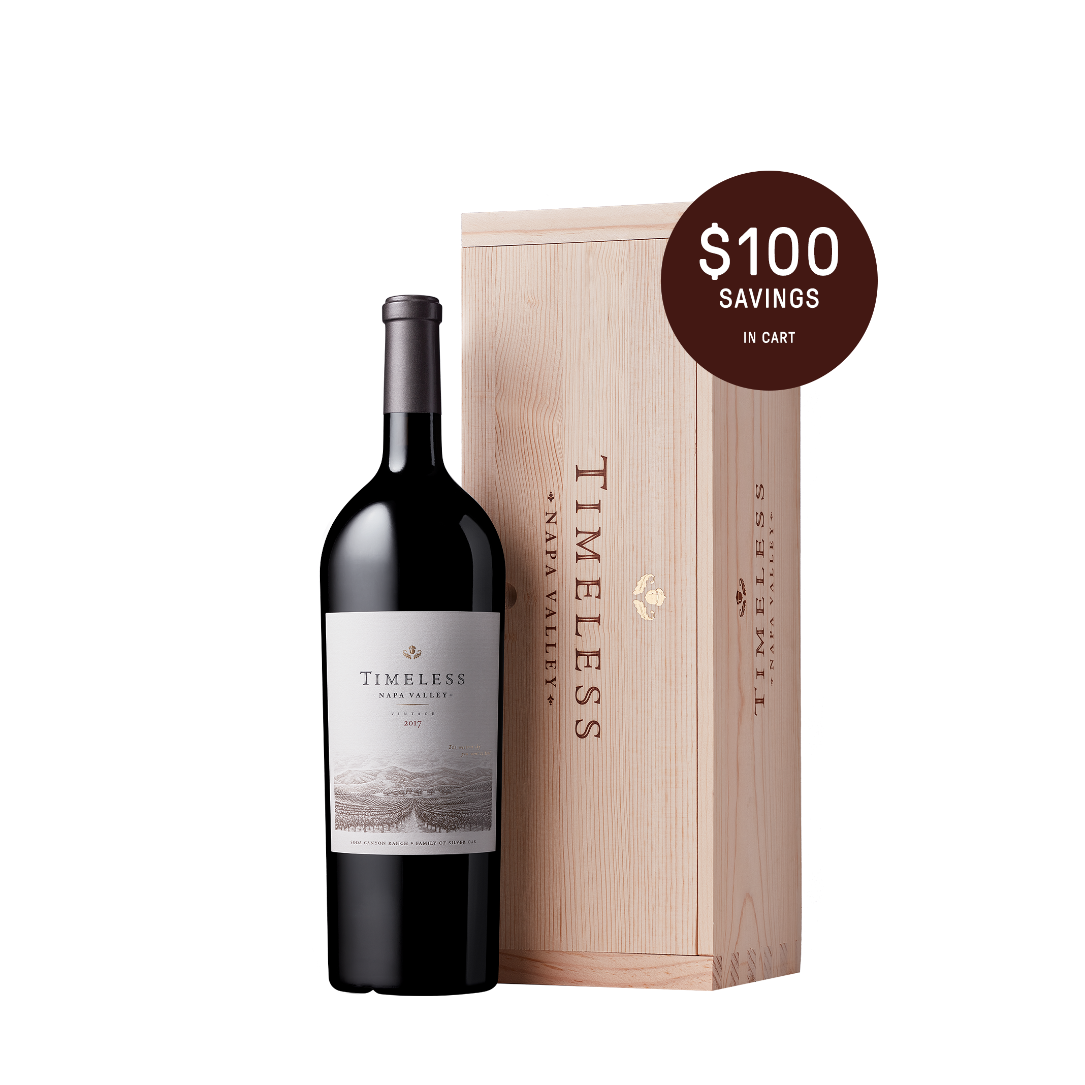 2017 Timeless Napa Valley 1.5L Magnum with wooden box | $100 Savings in Cart
