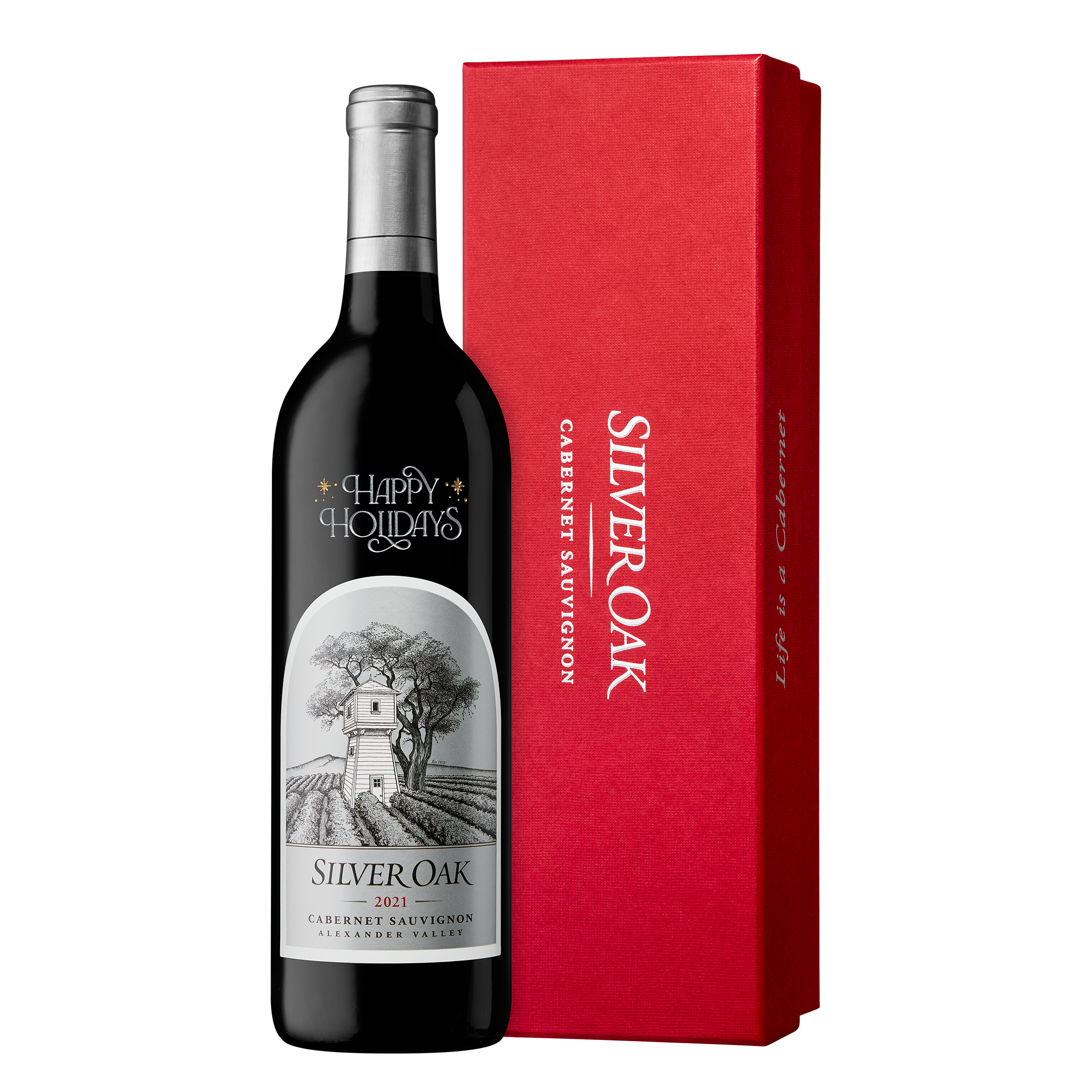 Happy Holidays Etched Alexander Valley Gift