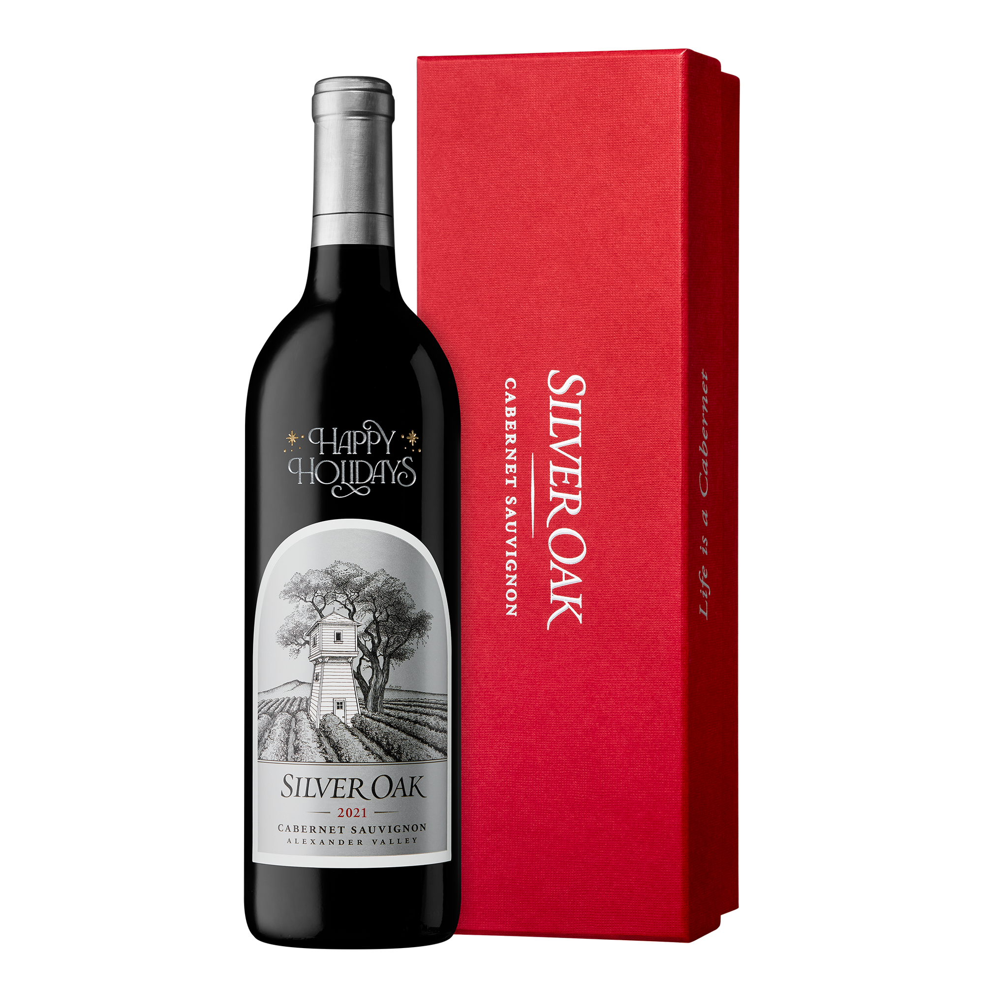 Happy Holidays Etched Alexander Valley Gift