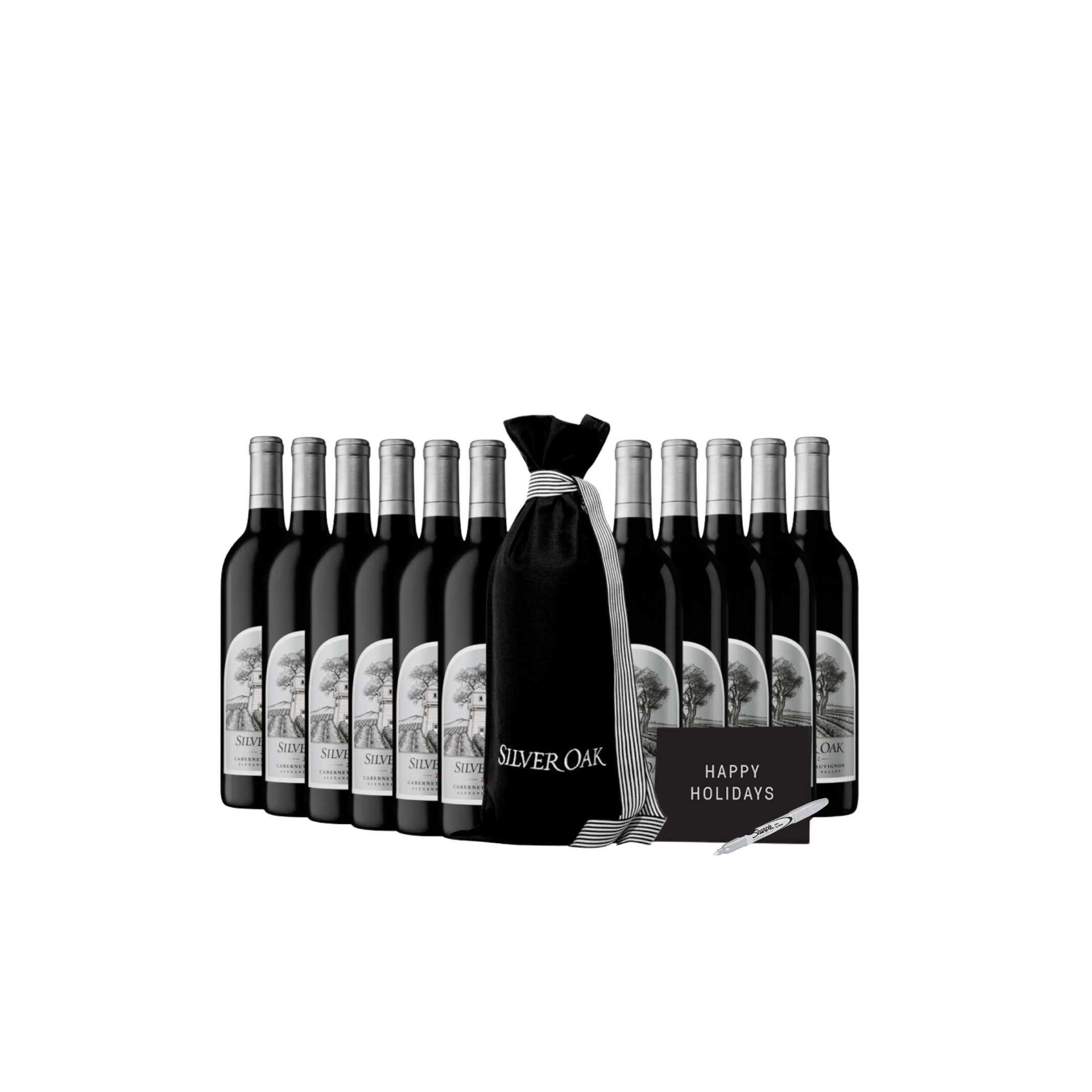 12 bottles of 2022 Silver Oak Alexander Valley Cabernet Sauvignon | With Wine Bags and cards | Holiday Gifting Kit