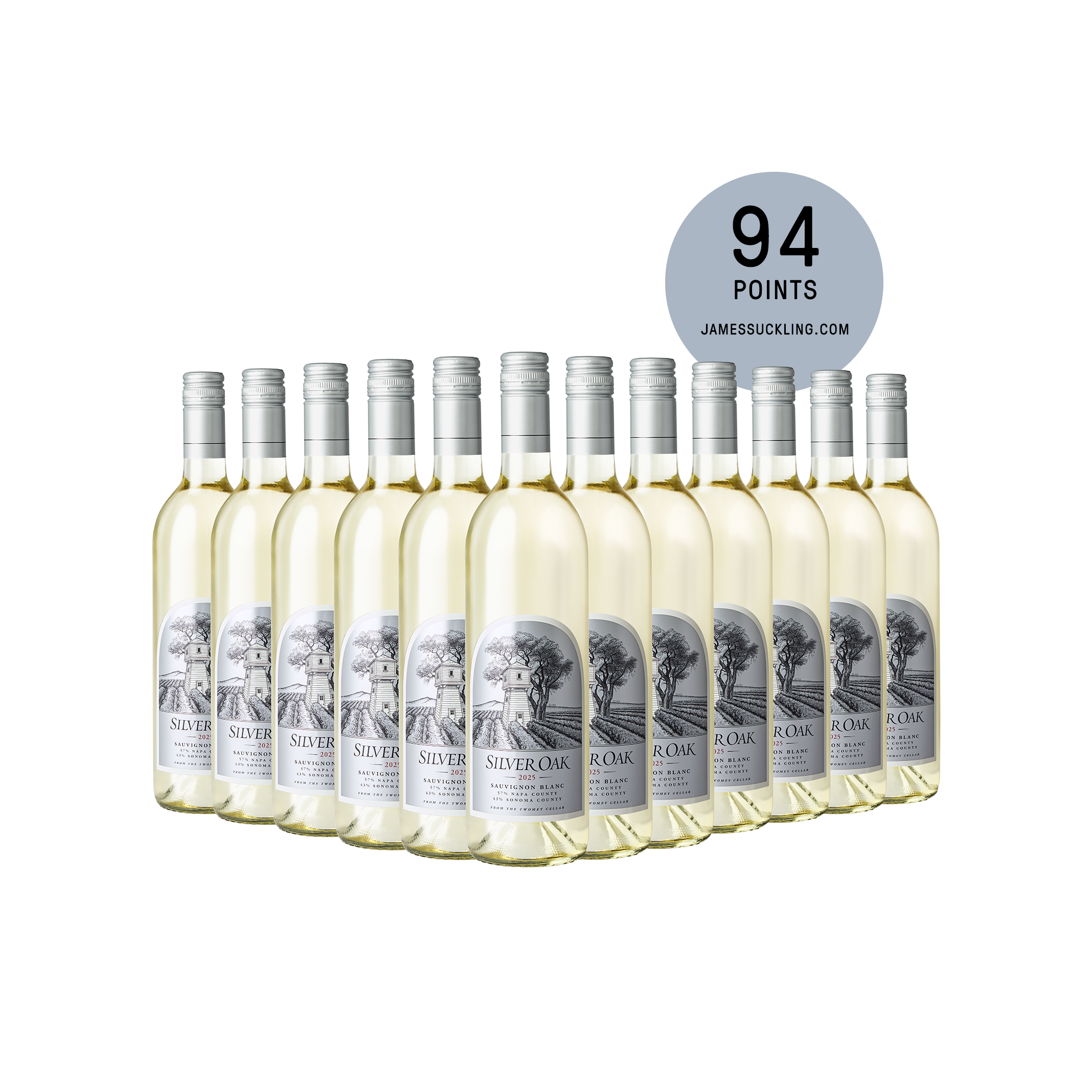 2025 Silver Oak Sauvignon Blanc 12-Bottle Collection