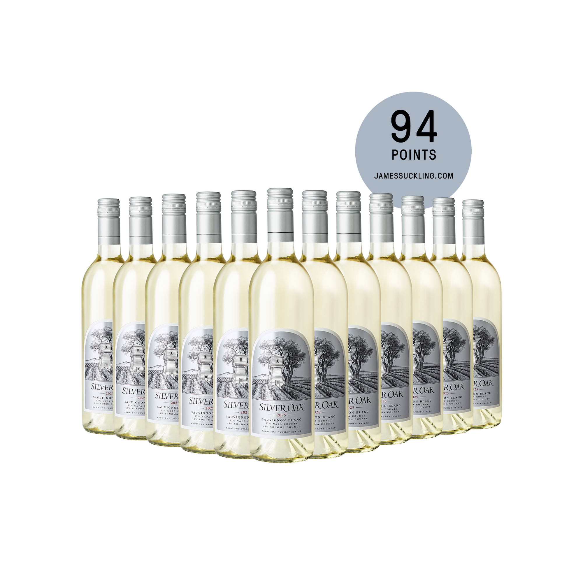 2025 Silver Oak Sauvignon Blanc 12-Bottle Collection