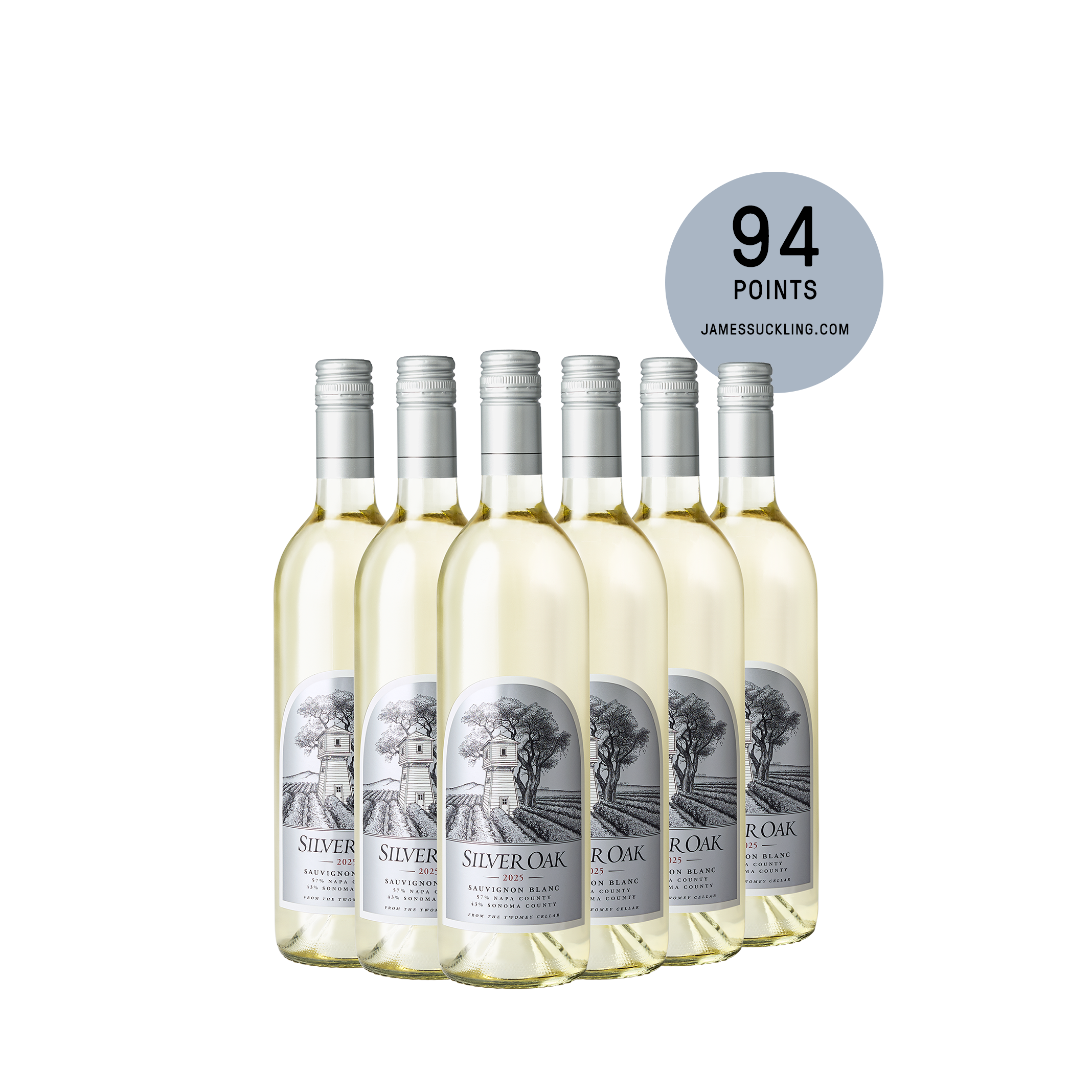2025 Silver Oak Sauvignon Blanc 6-Bottle Collection | 94 Points Jamessuckling.com