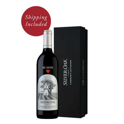 Be Mine Etched Alexander Valley Gift with black Silver Oak gift box | Shipping Included badge