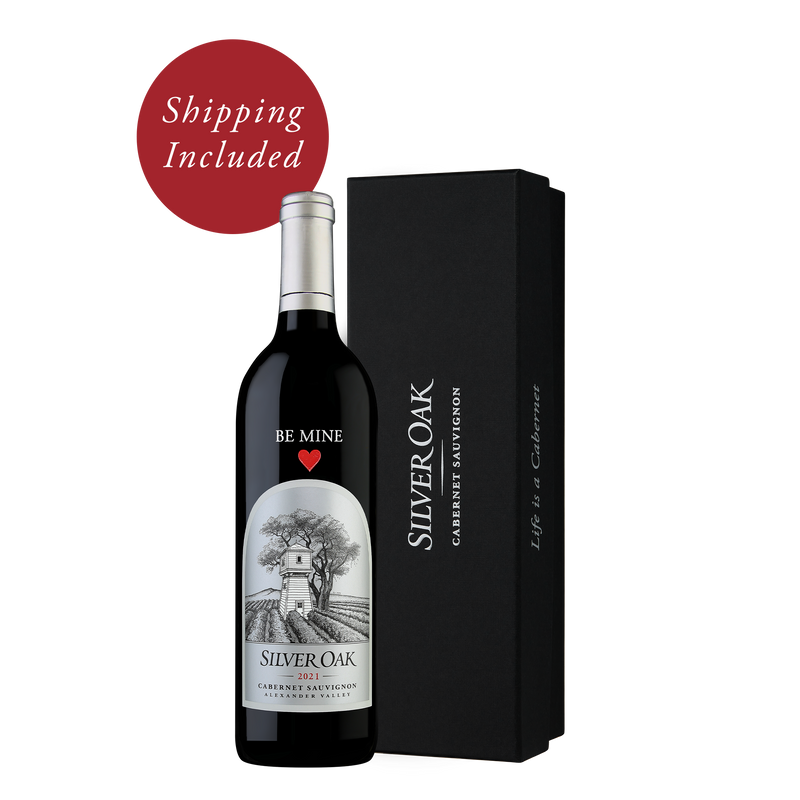 Be Mine Etched Alexander Valley Gift with black Silver Oak gift box | Shipping Included badge