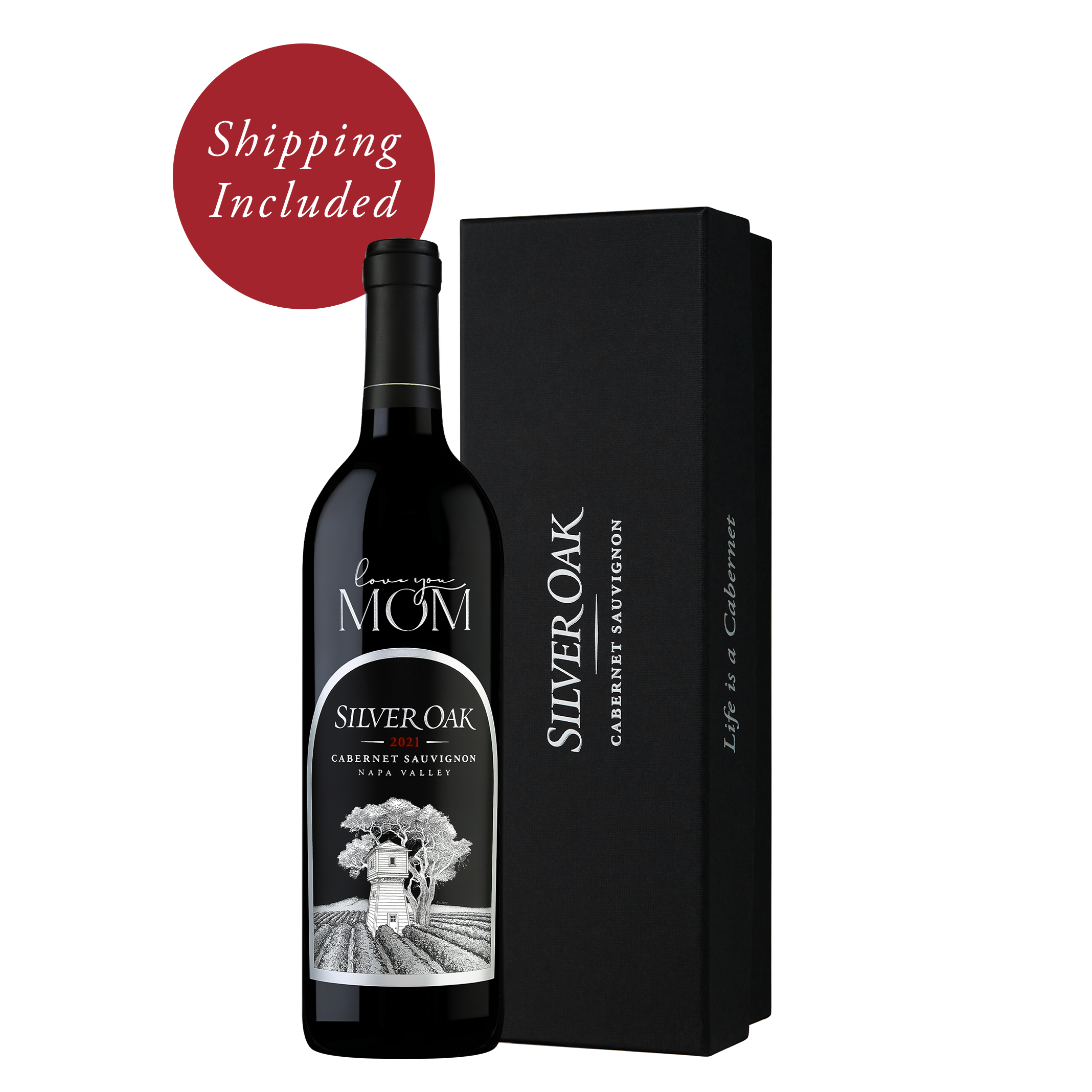 Love You Mom Etched Napa Valley Gift | Shipping Included