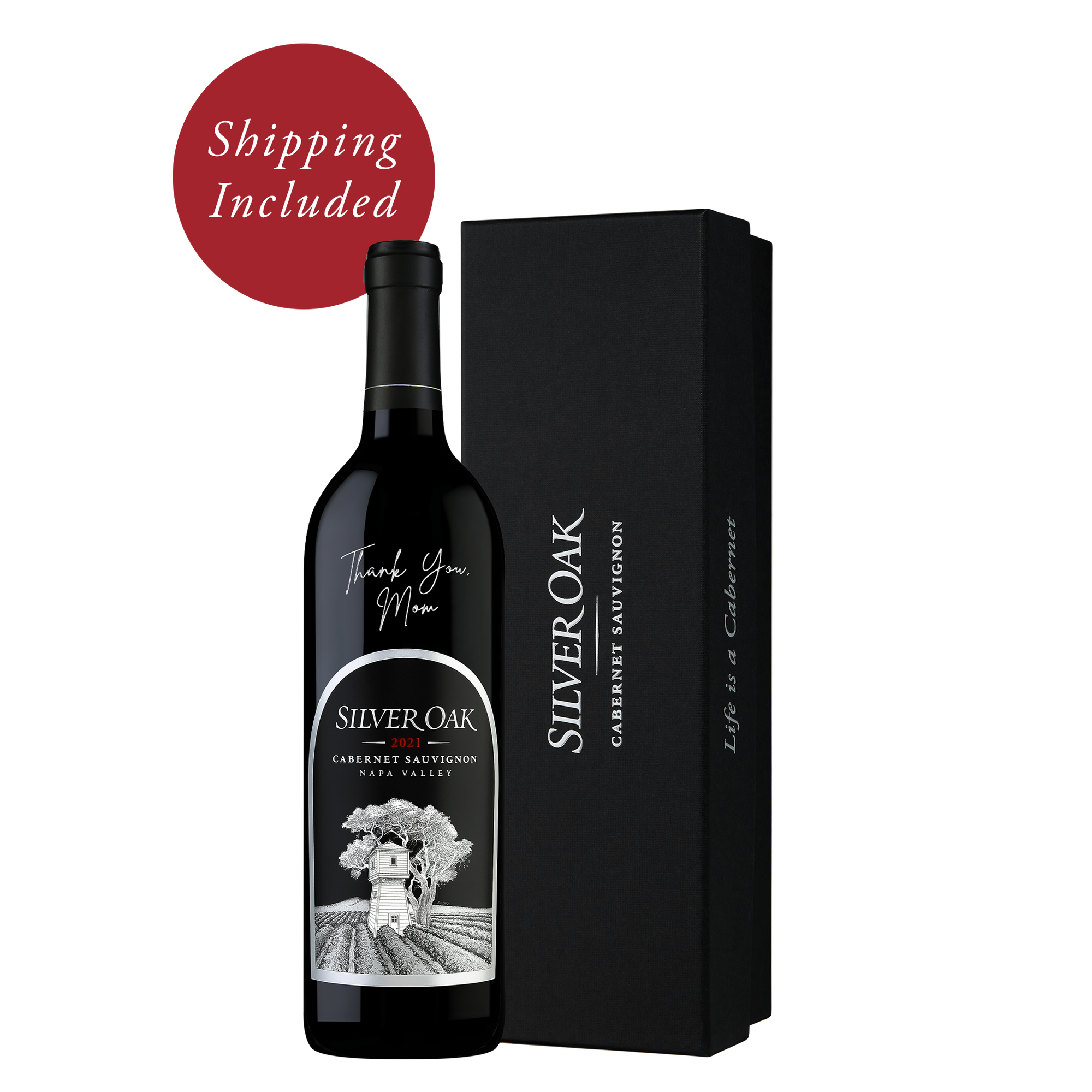 Thank You Mom Etched Napa Valley Gift | Shipping Included