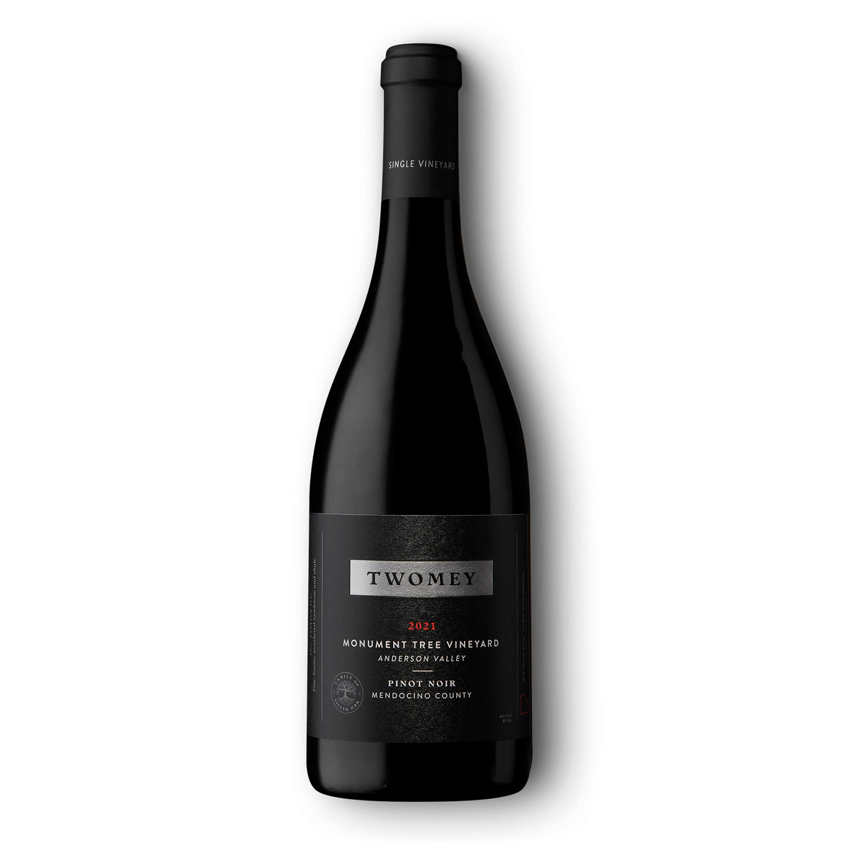 2021 Monument Tree Pinot Noir 750ml red wine bottle