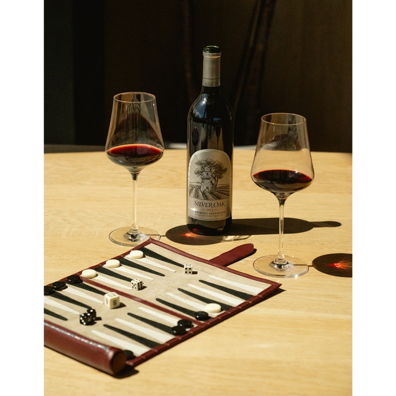 Alexander Valley Cabernet & Backgammon Gift Set | Silver Oak x Throwing Doubles